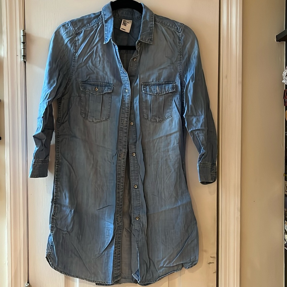 Denim shirt dress
